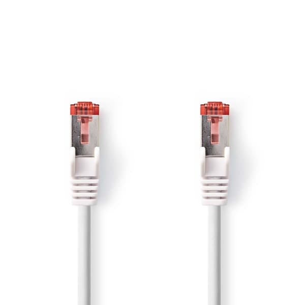 Nedis CAT6 Verkkokaapeli | RJ45 uros | RJ45 uros | S/FTP | 0.25 m | Sisäkäyttöön | Pyöreä | LSZH | Valkoinen | Laatikko