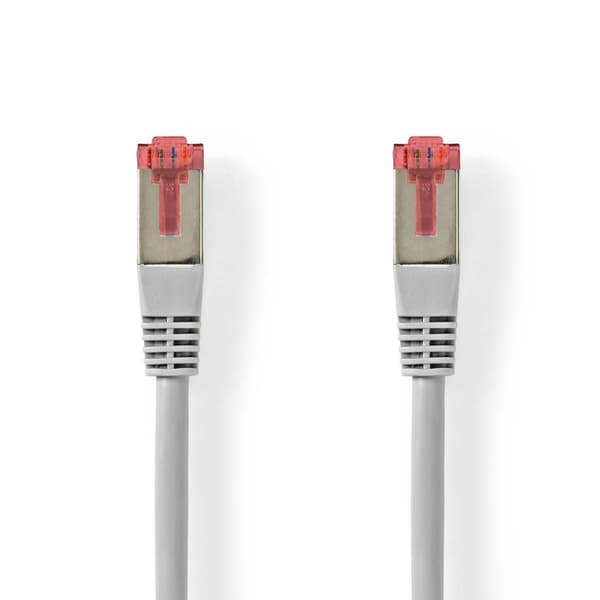 Nedis Kat 6 kabel | RJ45 Han | RJ45 Han | SF/UTP | 20.0 m | Runde | PVC | Grå | Label