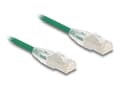 Miniatyrbilde 1 av 3: Delock - Nettverkskabel - RJ-45 (hann) til RJ-45 (hann) - 5 m - 4.9 mm - U/FTP - CAT 6a - halogenfri, slank, curved latch - grønn