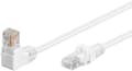 Miniatyrbilde 1 av 6: Goobay Kretskabel CAT 5e, 1x 90° vinklet, U/UTP, hvit, 0,5 m kobberbelagt aluminiumtråd (CCA), 1x RJ45-plugg 90° (8P8C)