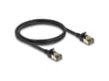 Miniatyrbilde 4 av 4: Delock - Nettverkskabel - RJ-45 (hann) til RJ-45 (hann) - 1 m - 4.5 mm - FTP - CAT 8.1 - halogenfri, uten hindringer, slank - svart