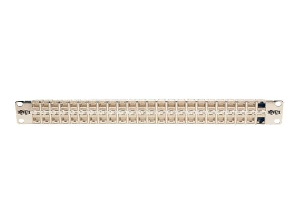 Eaton Tripp Lite Series 48-Port Cat6a Patch Panel Rackmount Shielded Feedthrough RJ45 1U - Koblingspanel - CAT 6a - STP - RJ-45 X 48 - 1U - 19" - TAA