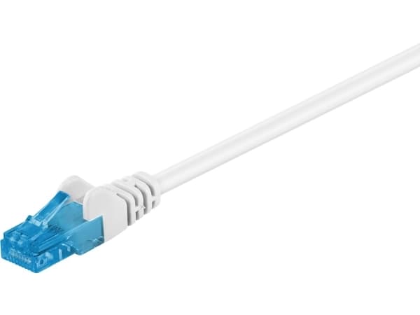 Wentronic goobay - Patchkabel - RJ-45 (M) til RJ-45 (M) - 50 m - UTP - CAT 6a - halogenfri, uten krok, flertrådet - hvit (59835)