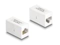 Miniatyrbild 2 av 2: Delock adapter RJ45-jack till RJ45-jack Cat.6 UTP vit