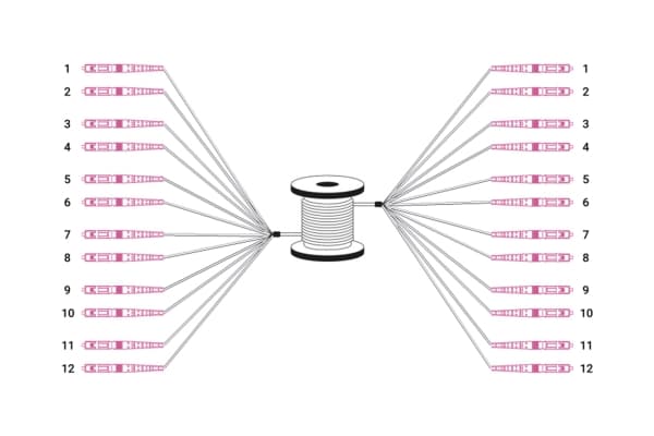 Digitus DK-2433CU030BK-BBB, 30 m, U-DQ(ZN) BH, OM4, LC, LC