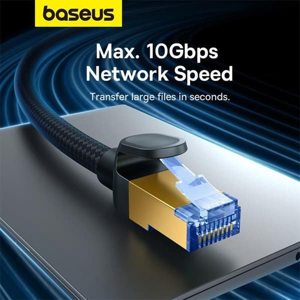 Baseus Internet Kabel 1m cat.7 - Braided Svart
