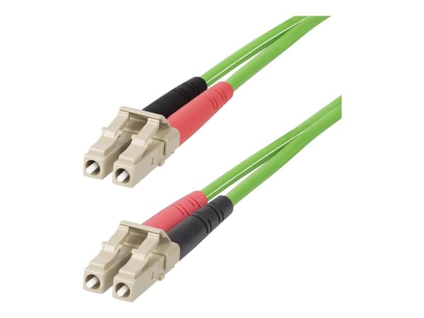 StarTech.com 3m (10ft) LC to LC (UPC) OM5 Multimode Fiber Optic Cable, 50/125µm Duplex LOMMF Zipcord, VCSEL, 40G/100G, Bend Insensitive, Low Insertio