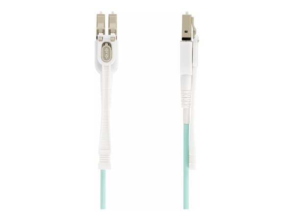 StarTech.com 4m (13ft) LC to LC (UPC) OM4 Multimode Fiber Optic Cable w/Push Pull Tabs, 50/125µm, 100G Networks, Bend Insensitive, Low Insertion Loss