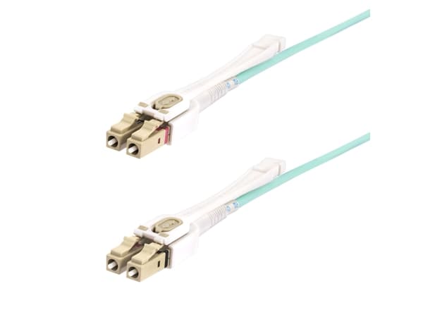 StarTech.com 4m (13ft) LC to LC (UPC) OM4 Multimode Fiber Optic Cable w/Push Pull Tabs, 50/125µm, 100G Networks, Bend Insensitive, Low Insertion Loss