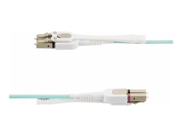 StarTech.com 4m (13ft) LC to LC (UPC) OM4 Multimode Fiber Optic Cable w/Push Pull Tabs, 50/125µm, 100G Networks, Bend Insensitive, Low Insertion Loss