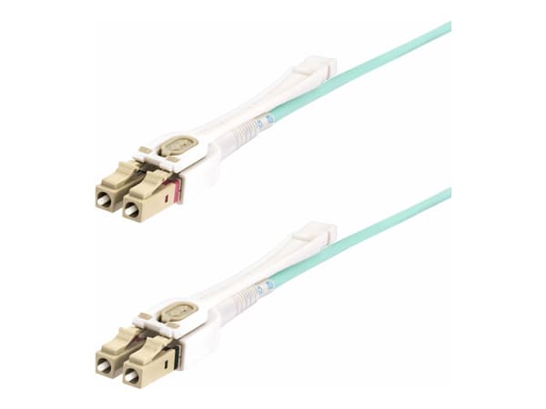 StarTech.com 4m (13ft) LC to LC (UPC) OM4 Multimode Fiber Optic Cable w/Push Pull Tabs, 50/125µm, 100G Networks, Bend Insensitive, Low Insertion Loss