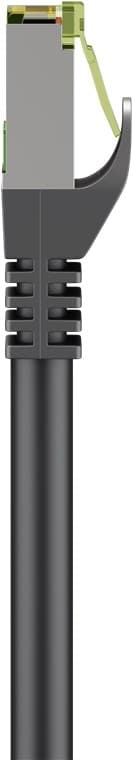 Goobay GHMT-sertifisert CAT 8.1 patchkabel, S/FTP (PiMF), svart kobberleder, LSZH halogenfri kabelkappe, 3 m