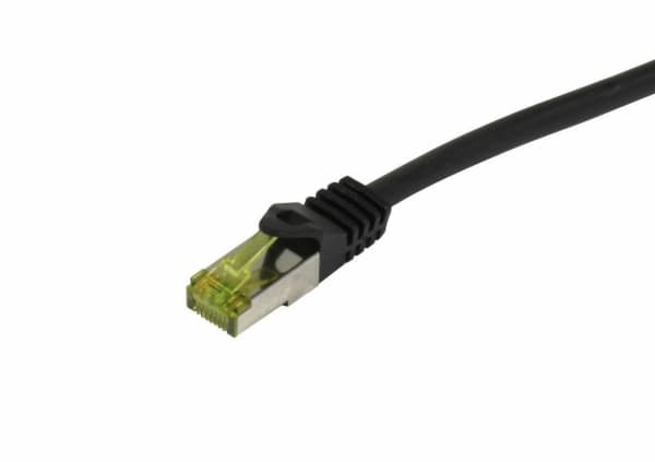 Patchkabel RJ45 CAT6A 500Mhz 5m svart SSTPSFTP PUR IndoorOutdoorIndu UVWateroilresistant AWG26 med CAT7 råkabel Synergy 21
