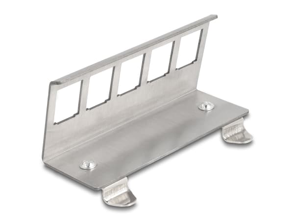 Delock Keystone metallikannatin 5 porttia DIN-kiskoon