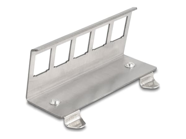 Delock Keystone metallikannatin 5 porttia DIN-kiskoon