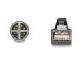 Miniatyrbilde 3 av 5: Delock - Nettverkskabel - 8 pin M12-X (hann) til RJ-45 (hann) - 2 m - 6.8 mm - SF/UTP - uten hindringer - grønn