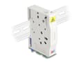Miniatyrbilde 2 av 5: Delock fiberoptisk koblingsboks for DIN-skinne med skjøteholder og 2 x SC Simplex kobling