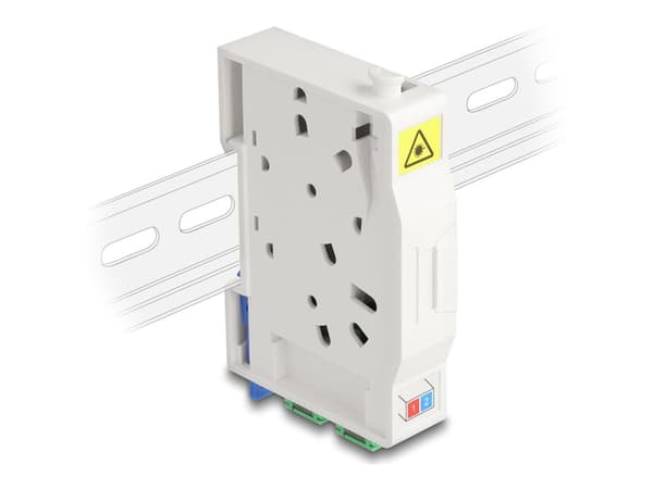 Delock fiberoptisk koblingsboks for DIN-skinne med skjøteholder og 2 x SC Simplex kobling