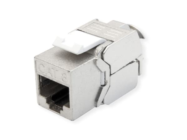 VALUE 21.99.1807, Flat, Sølv, RJ-45, Cat8, 0 - 70 °C, 14 mm