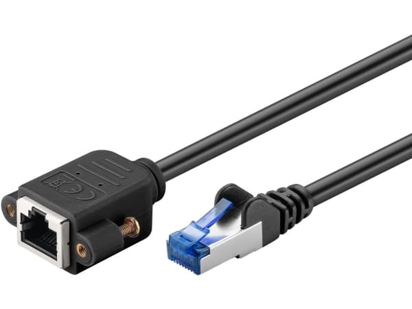 Goobay 65644, 3 m, Cat6a, S/FTP (S-STP), RJ-45, RJ-45, Svart