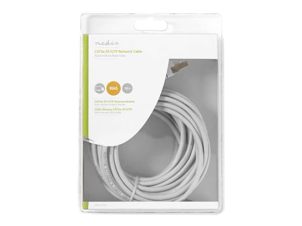 Nedis - Nettverkskabel - RJ-45 (hann) til RJ-45 (hann) - 100 m - UTP - CAT 5e - formstøpt, rund - grå