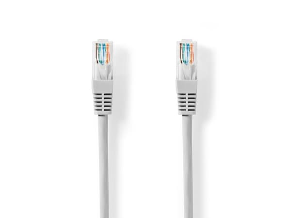Nedis - Nettverkskabel - RJ-45 (hann) til RJ-45 (hann) - 100 m - UTP - CAT 5e - formstøpt, rund - grå