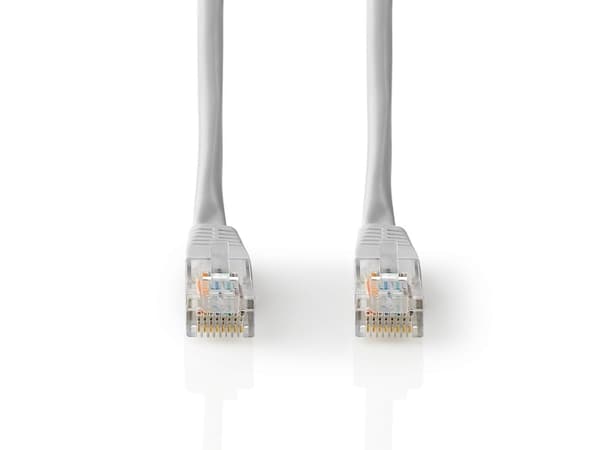 Nedis - Nettverkskabel - RJ-45 (hann) til RJ-45 (hann) - 100 m - UTP - CAT 5e - formstøpt, rund - grå