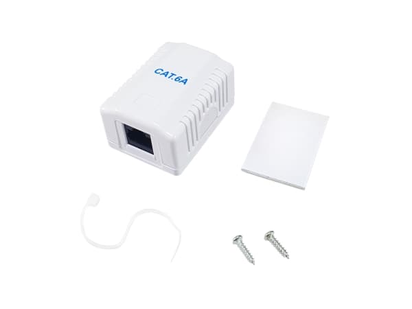 Varusteet Aufputzdose Cat6A 1-Port RJ45 UTP -portti