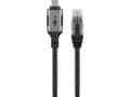 Miniatyrbild 2 av 5: Goobay 70697, USB C, RJ-45, 1,5 m, Svart, Silver