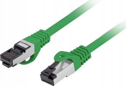 Lanberg - Koblingskabel - RJ-45 (hann) til RJ-45 (hann) - 1 m - 6.2 mm - S/FTP - CAT 8.1 - halogenfri, uten hindringer - grønn