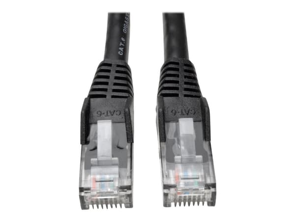 Eaton Tripp Lite Series Cat6 Gigabit Snagless Molded (UTP) Ethernet Cable (RJ45 M/M), PoE, Black, 3 ft. (0.91 m) - Koblingskabel - RJ-45 (hann) til R
