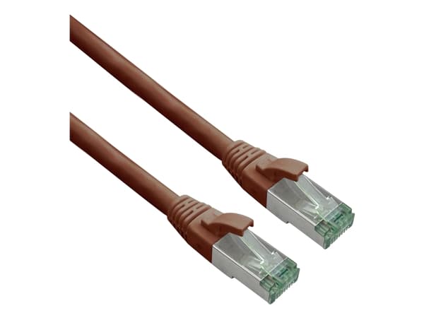 Helos 363769, 0.5 m, Cat7, S/FTP (S-STP), RJ-45, RJ-45, Brown