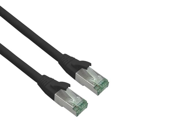 Helos 363737, 10 m, Cat7, S/FTP (S-STP), RJ-45, RJ-45, Sort, Grønn