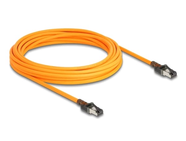 DeLOCK RJ45 Network Cable with USB Type-C port finder function Self Tracing Cat.6A S/FTP 7.5 m orange, 7.5 m, Cat6a, S/FTP (S-STP), RJ-45, RJ-45, Ora