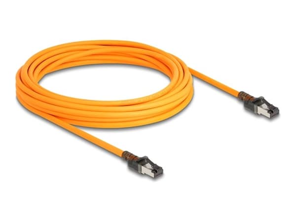 DeLOCK RJ45 Network Cable with USB Type-C port finder function Self Tracing Cat.6A S/FTP 7.5 m orange, 7.5 m, Cat6a, S/FTP (S-STP), RJ-45, RJ-45, Ora
