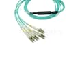 Pikkukuva 2 / 5: Yhteensopiva Lenovo A5UA BlueOptics kuituoptiikan katkaisukaapeli, MPO/UPC, 4xDuplex LC/UPC, 1 metri, monimuotokuitu G50/125µm, OM3, merkkikuitu, 3.0
