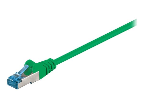goobay - Verkkokaapeli - RJ-45 (uros) RJ-45 (uros) - 25 cm - SFTP, PiMF - CAT 6a - halogeeniton, valettu, mutkaton - vihreä
