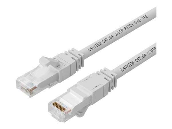 Lanview SmartClick - Verkkokaapeli - RJ-45 (uros) - RJ-45 (uros) - 2 m - 5 mm - UTP - CAT 6a - halogeeniton, valettu, solmuvapaa, 10 Gigabit ethernet