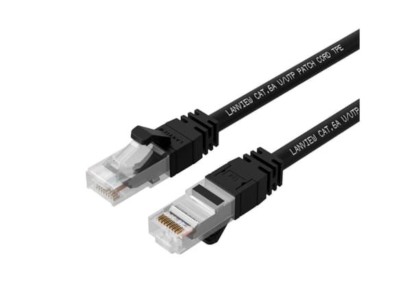 Lanview SmartClick - Verkkokaapeli - RJ-45 (uros) - RJ-45 (uros) - 1 m - 5 mm - S/FTP - CAT 6a - halogeeniton, valettu, mutkaton, 10 Gigabit ethernet
