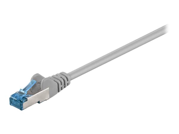 goobay - Koblingskabel - RJ-45 (hann) til RJ-45 (hann) - 25 cm - SFTP, PiMF - CAT 6a - halogenfri, formstøpt - grå