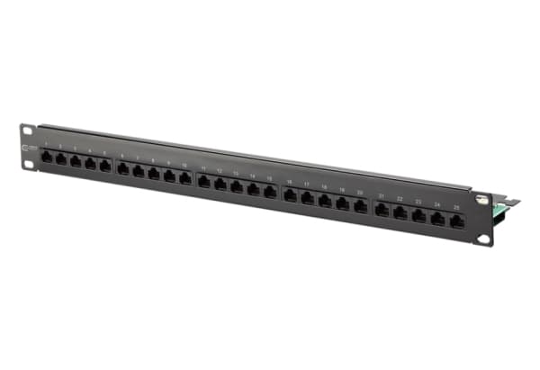 METZ CONNECT 130814-0203-E, Cat3, Sort, Stål, Rackmontering, 1U Sort