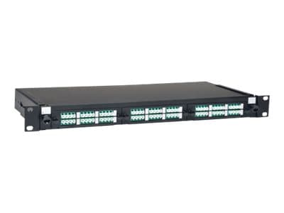 Eaton Tripp Lite Series 36-Port LC/LC Rackmount Fiber Enclosure Feed Through Patch Panel 1U - Koblingspanel - rackmonterbar - LC x 36 - svart - 1U -