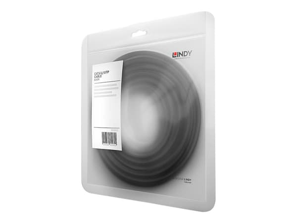 Lindy - Koblingskabel - RJ-45 (hann) til RJ-45 (hann) - 1 m - UTP - CAT 6 - formstøpt, uten hindringer - svart