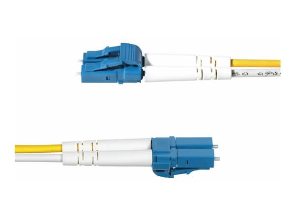 StarTech.com 2m (6.6ft) LC to LC (UPC) OS2 Single Mode Duplex Fiber Optic Cable, 9/125µm, Laser Optimized, 10G, Bend Insensitive, Low Insertion Loss