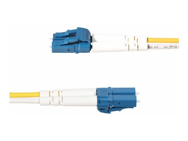 StarTech.com 15m (50ft) LC to SC (UPC) OS2 Single Mode Duplex Fiber Optic Cable, 9/125µm, Laser Optimized, 10G, Bend Insensitive, Low Insertion Loss