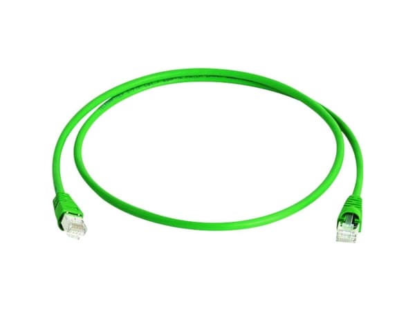 Telegärtner DataVoice Office - Koblingskabel - RJ-45 (hann) til RJ-45 (hann) - 0.25 m - 5.8 mm - SFTP - CAT 6a - IEEE 802.3af - halogenfri - grønn