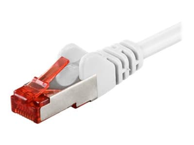 goobay - Nettverkskabel - RJ-45 (hann) til RJ-45 (hann) - 1.5 m - SFTP, PiMF - CAT 6 - formstøpt, uten hindringer - hvit