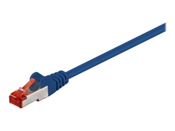 goobay - Patch-kaapeli - RJ-45 (uros) - RJ-45 (uros) - 7,5 m - SFTP, PiMF - CAT 6 - halogeeniton, muotoiltu - sininen