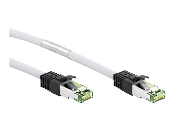 goobay - Liitäntäjohto - RJ-45 (uros) RJ-45 (uros) - 15 m - SFTP, PiMF - CAT 8.1 - halogeeniton, muotoiltu, solmuton, säikeistetty - valkoinen - valk