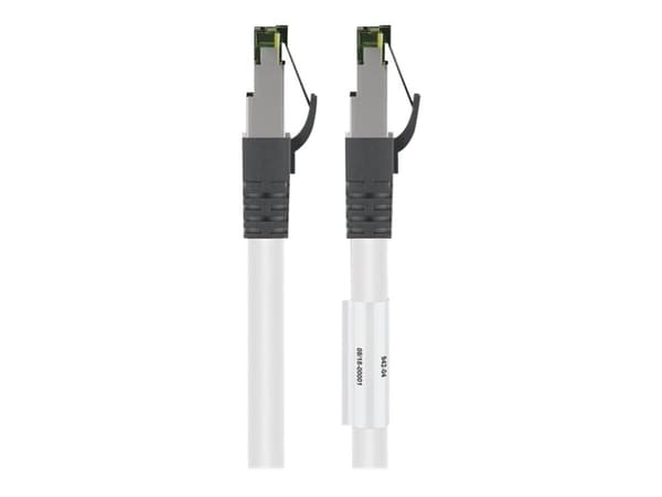 goobay - Liitäntäjohto - RJ-45 (uros) RJ-45 (uros) - 15 m - SFTP, PiMF - CAT 8.1 - halogeeniton, muotoiltu, solmuton, säikeistetty - valkoinen - valk